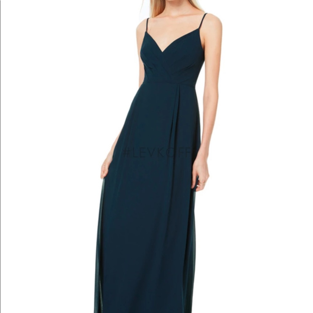 Levkoff Bridesmaid Dress in Navy Blue Size 14